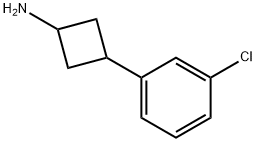 3-(3-chlorophenyl)cyclobutan-1-amine Structure