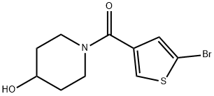 1-(5-Bromothiophene-3-carbonyl)piperidin-4-ol Structure