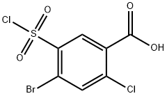 4-bromo-2-chloro-5-(chlorosulfonyl)benzoic acid Structure