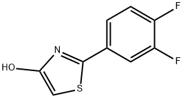 4-Hydroxy-2-(3,4-difluorophenyl)thiazole 구조식 이미지
