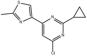 4-Chloro-6-(2-methyl-4-thiazolyl)-2-cyclopropylpyrimidine Structure