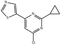 4-Chloro-6-(5-thiazolyl)-2-cyclopropylpyrimidine Structure
