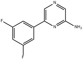 2-Amino-6-(3,5-difluorophenyl)pyrazine Structure