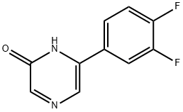 2-Hydroxy-6-(3,4-difluorophenyl)pyrazine Structure
