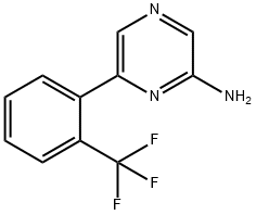 2-Amino-6-(2-trifluoromethylphenyl)pyrazine Structure