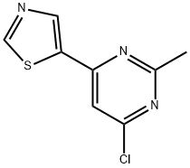 5-(6-chloro-2-methylpyrimidin-4-yl)thiazole 구조식 이미지