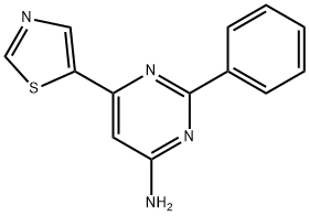 4-Amino-2-phenyl-6-(5-thiazolyl)pyrimidine Structure
