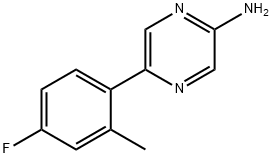 2-Amino-5-(4-fluoro-2-methylphenyl)pyrazine 구조식 이미지