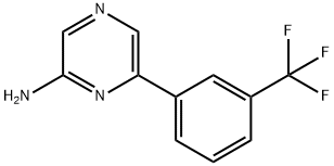 2-Amino-6-(3-trifluoromethylphenyl)pyrazine 구조식 이미지