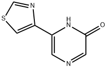 2-Hydroxy-6-(4-thiazolyl)pyrazine 구조식 이미지