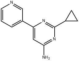 4-Amino-6-(3-pyridyl)-2-cyclopropylpyrimidine Structure