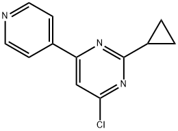 4-Chloro-6-(4-pyridyl)-2-cyclopropylpyrimidine 구조식 이미지