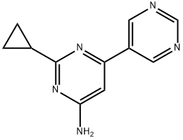4-Amino-6-(5-pyrimidyl)-2-cyclopropylpyrimidine Structure