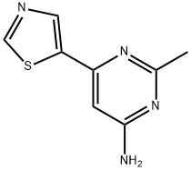4-Amino-2-methyl-6-(5-thiazolyl)pyrimidine Structure