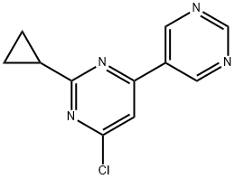4-Chloro-6-(5-pyrimidyl)-2-cyclopropylpyrimidine Structure