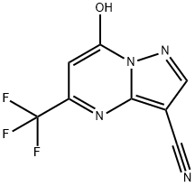 7-Hydroxy-5-trifluoromethyl-pyrazolo[1,5-a]pyrimidine-3-carbonitrile 구조식 이미지