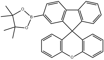 4,4,5,5-tetramethyl-2-(spiro[fluorene-9,9'-xanthene]-2-yl)-1,3,2-dioxaborolane 구조식 이미지