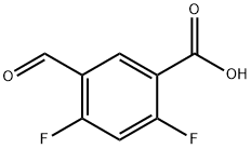 2,4-difluoro-5-formylbenzoic acid Structure