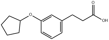 3-[3-(cyclopentyloxy)phenyl]propanoic acid 구조식 이미지