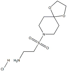 2-{1,4-dioxa-8-azaspiro[4.5]decane-8-sulfonyl}ethan-1-amine hydrochloride Structure