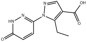 5-ETHYL-1-(6-HYDROXYPYRIDAZIN-3-YL)-1H-PYRAZOLE-4-CARBOXYLIC ACID Structure