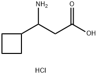 (S)-3-amino-3-cyclobutylpropanoic acid hydrochloride Structure
