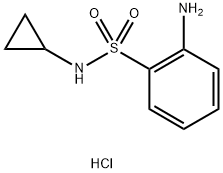 2-amino-N-cyclopropylbenzene-1-sulfonamide hydrochloride Structure