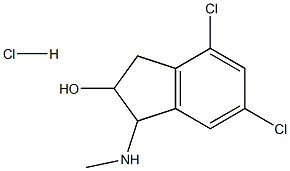 4,6-dichloro-1-(methylamino)-2,3-dihydro-1H-inden-2-ol hydrochloride Structure