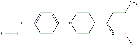 3-amino-1-[4-(4-fluorophenyl)piperazin-1-yl]propan-1-one dihydrochloride 구조식 이미지