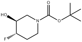 (3S,4S)-1-Boc-4-fluoro-3-piperidinol Structure