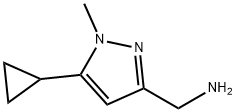 (5-cyclopropyl-1-methyl-1H-pyrazol-3-yl)methanamine Structure