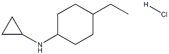 N-cyclopropyl-4-ethylcyclohexan-1-amine hydrochloride Structure