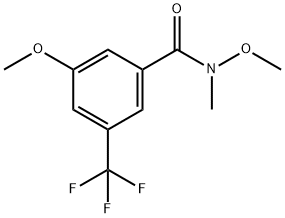Benzamide, N,3-dimethoxy-N-methyl-5-(trifluoromethyl)- Structure