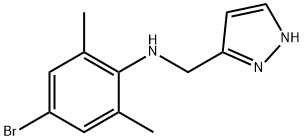 1H-Pyrazole-3-methanamine, N-(4-bromo-2,6-dimethylphenyl)- Structure