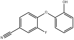 3-fluoro-4-(2-hydroxyphenoxy)benzonitrile Structure