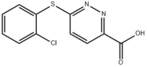 6-[(2-chlorophenyl)sulfanyl]pyridazine-3-carboxylic acid Structure