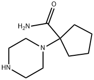 1-(piperazin-1-yl)cyclopentane-1-carboxamide Structure