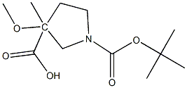 1-(tert-butyl) 3-methyl (S)-3-methoxypyrrolidine-1,3-dicarboxylate Structure