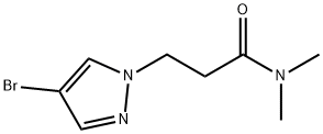 3-(4-bromo-1H-pyrazol-1-yl)-N,N-dimethylpropanamide Structure