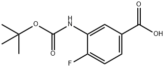 3-{[(tert-butoxy)carbonyl]amino}-4-fluorobenzoic acid Structure