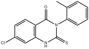 7-chloro-3-(2-methylphenyl)-2-sulfanyl-3,4-dihydroquinazolin-4-one 구조식 이미지