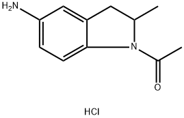 1-(5-Amino-2-methyl-2,3-dihydro-indol-1-yl)-ethanone hydrochloride 구조식 이미지