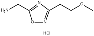 [3-(2-methoxyethyl)-1,2,4-oxadiazol-5-yl]methylamine hydrochloride 구조식 이미지