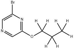 2-Bromo-6-(n-propoxy-d7)-pyrazine 구조식 이미지