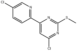 6,5'-Dichloro-2-methylthio-4-(2'-pyridyl)pyrimidine Structure