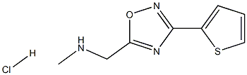 methyl({[3-(thiophen-2-yl)-1,2,4-oxadiazol-5-yl]methyl})amine hydrochloride Structure