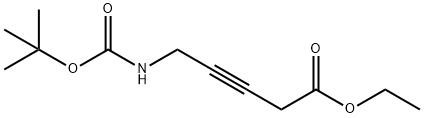 ethyl 5-(tert-butoxycarbonylamino)pent-3-ynoate 구조식 이미지