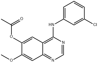 4-(3-chlorophenylamino)-7-methoxyquinazolin-6-yl acetate 구조식 이미지