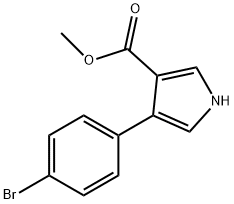 4-(4-BROMOPHENYL)-1H-PYRROLE-3-CARBOXYLICACIDMETHYLESTER 구조식 이미지