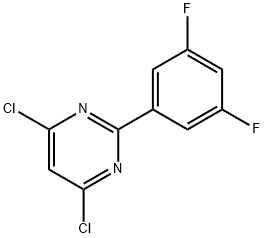 4,6-Dichloro-2-(3,5-difluorophenyl)pyrimidine Structure